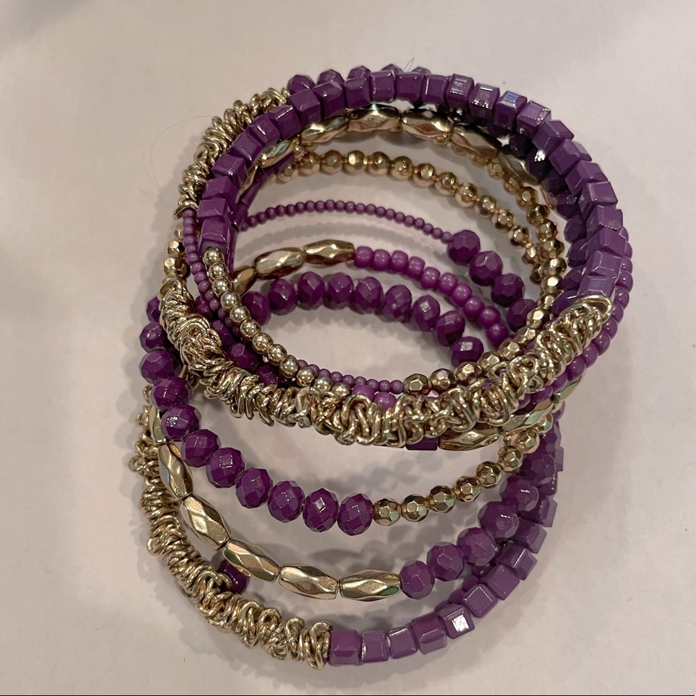 Purple and gold bracelet